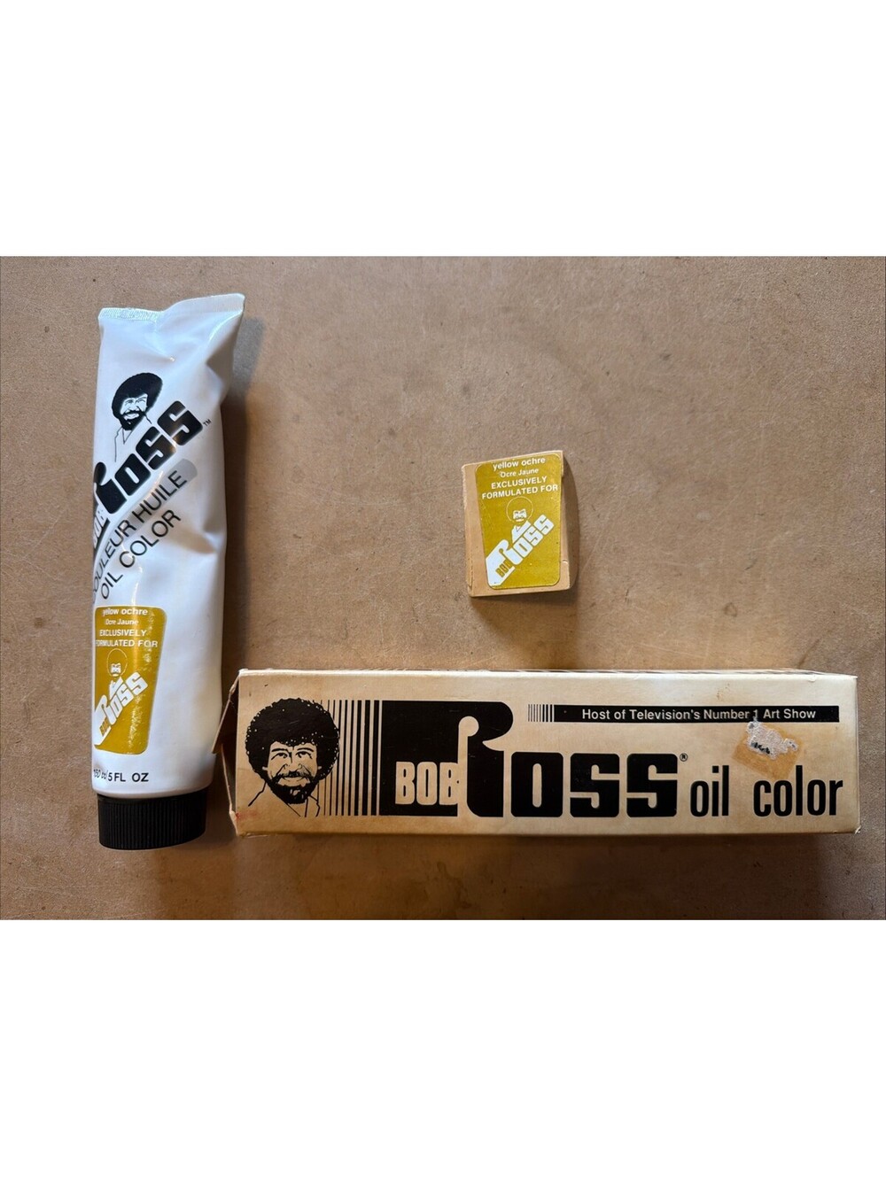 Vintage Bob Ross ColorColeur Huile Oil Color 5 Oz Tube yellow ochre Free Ship